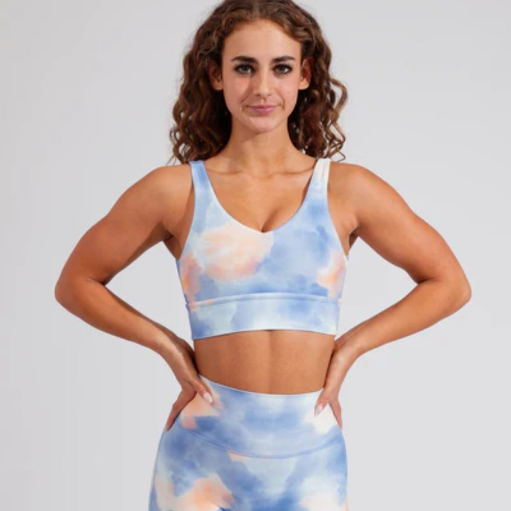 Monarch Sports Bra - Rain Water Swirl